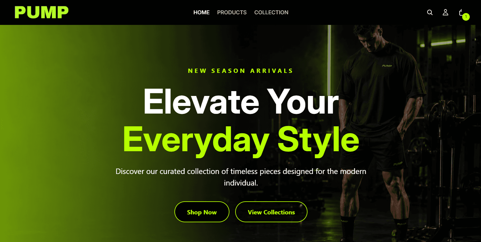 Cinematic Shopify project preview